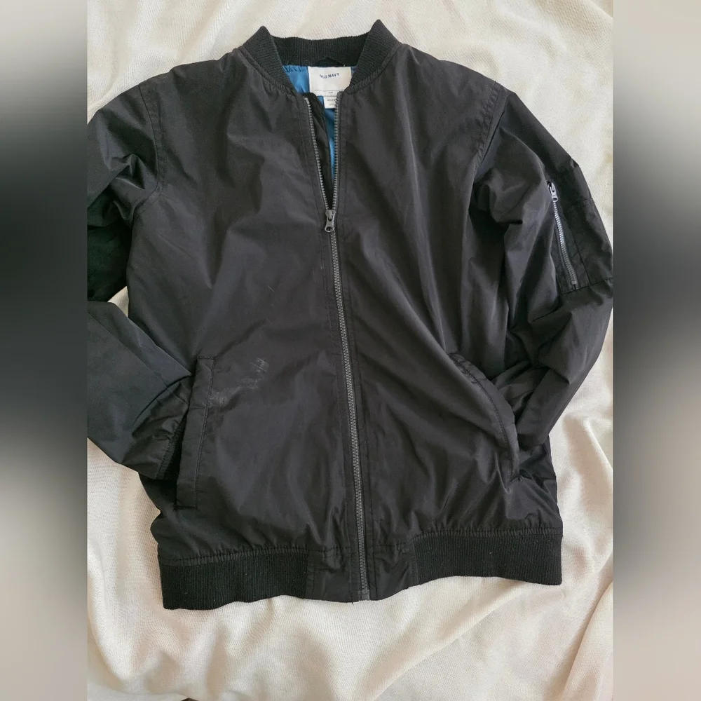 * Old Navy Boys Classic Black‎ Bomber Jacket, Cargo, Casual, Size XXL 18 BOYS